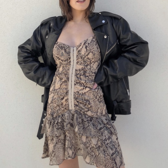 Snake Print Mini Dresses